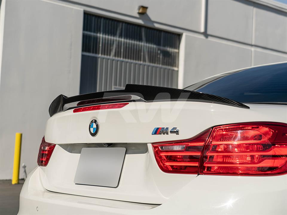 Brand: 2020-2024 BMW 4 Series F33 F83 M4 Style Carbon Fiber Trunk Spoiler