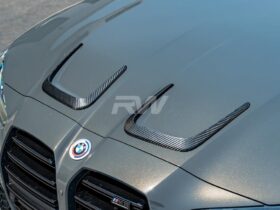 Brand: 2021-2025 BMW 3 Series G8x M3 M4 Carbon Fiber Hood Vent Trims