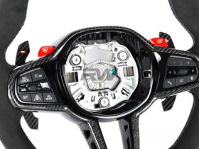 Brand: 2021-2025 BMW G8X LCI Alcantara Carbon Fiber Steering Wheel
