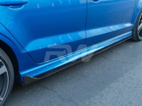 RW Carbon Audi 8v A3 S3 RS3 Carbon Fiber Side Skirt Exten...