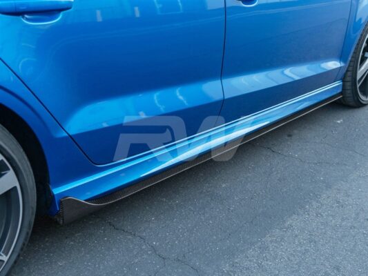 RW Carbon Audi 8v A3 S3 RS3 Carbon Fiber Side Skirt Extensions