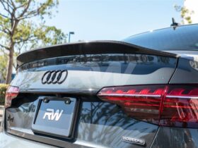 RW Carbon Audi B9 A4 S4 Carbon Fiber Trunk Spoiler