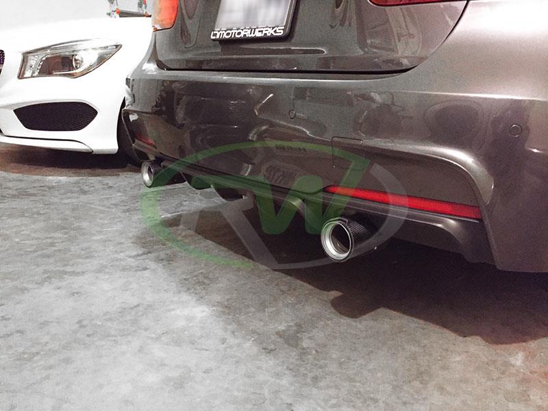 Brand: BMW 3 Series F30 F31 Performance Style Satin Black Diffuser