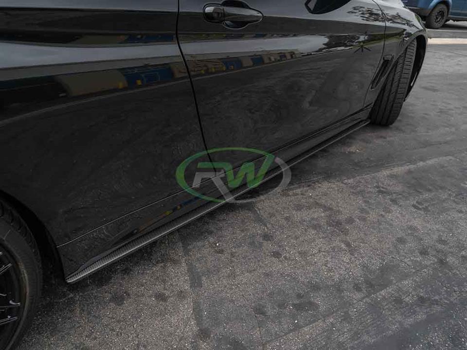 Brand: BMW 4 Series F32 F33 F36 Carbon Fiber Side Skirt Extensions