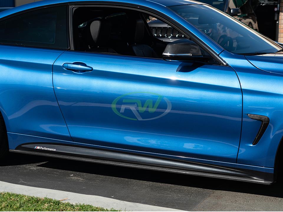 Brand: BMW 4 Series F32 F33 F36 Carbon Fiber Side Skirt Extensions