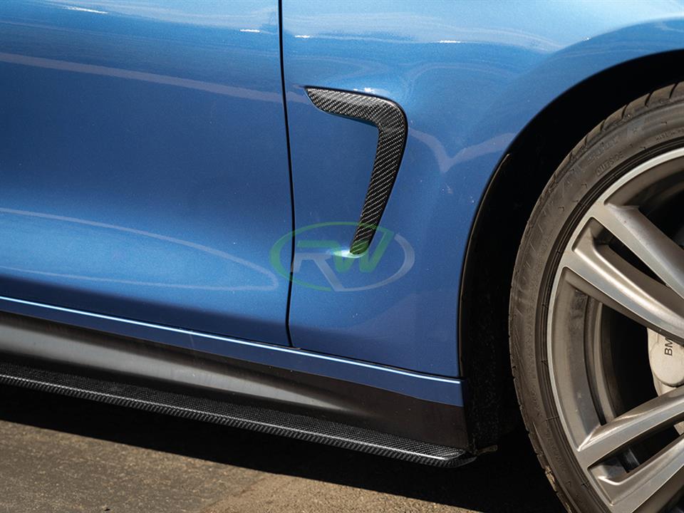 Brand: BMW 4 Series F32 F33 F36 Carbon Fiber Side Skirt Extensions