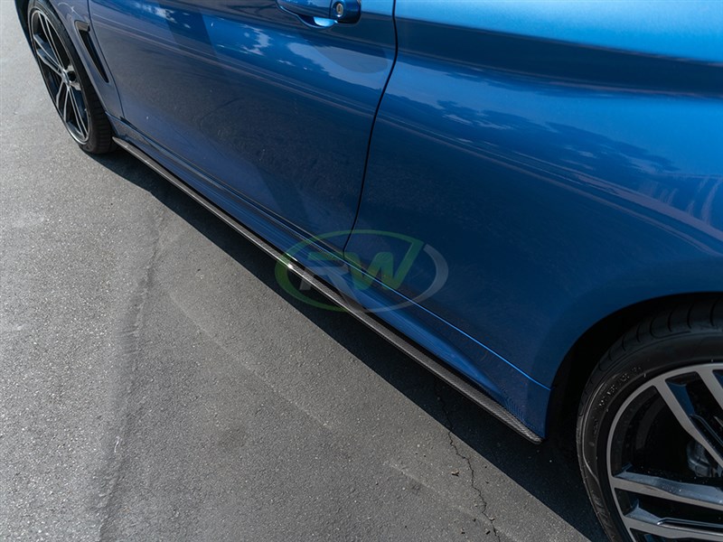 Brand: BMW 4 Series F32 F33 F36 Carbon Fiber Side Skirt Extensions