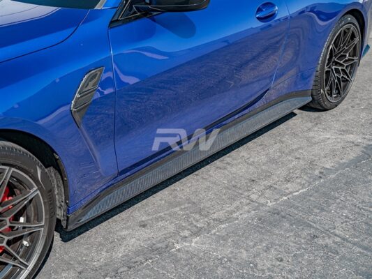 RW Carbon BMW 4 Series G82/G83 M4 3D Style Carbon Fiber Side Skirts