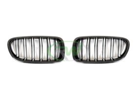 Brand: BMW 5 Series F10 Carbon Fiber Double Slat Grilles
