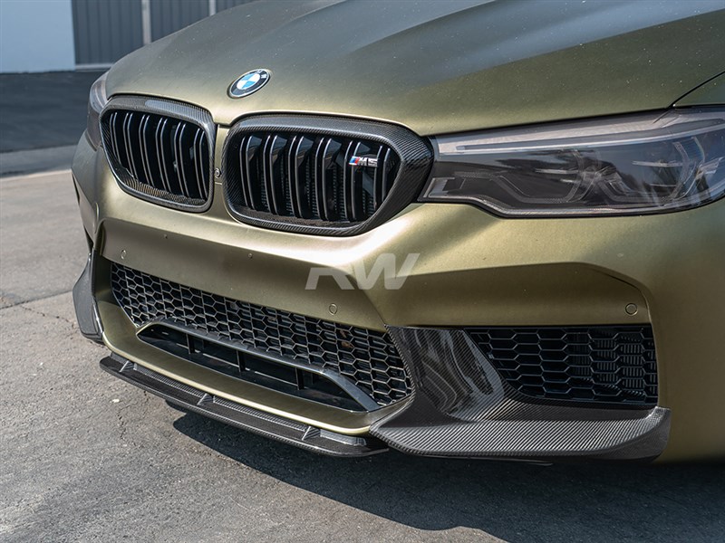 Brand: BMW 5 Series F90 M5 Carbon Fiber Center Lip Spoiler