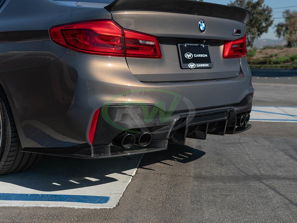 Brand: BMW 5 Series F90 M5 RWS Carbon Fiber Rear Diffuser