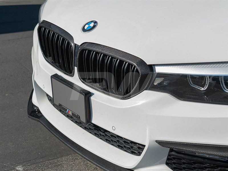 Brand: BMW 5 Series G30 Dual Slat Carbon Fiber Grilles
