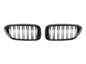 RW Carbon BMW 5 Series G30 Dual Slat Gloss Black Grilles