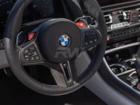 Brand: BMW 8 Series M8 Carbon Fiber Alcantara Steering Wheel Trim
