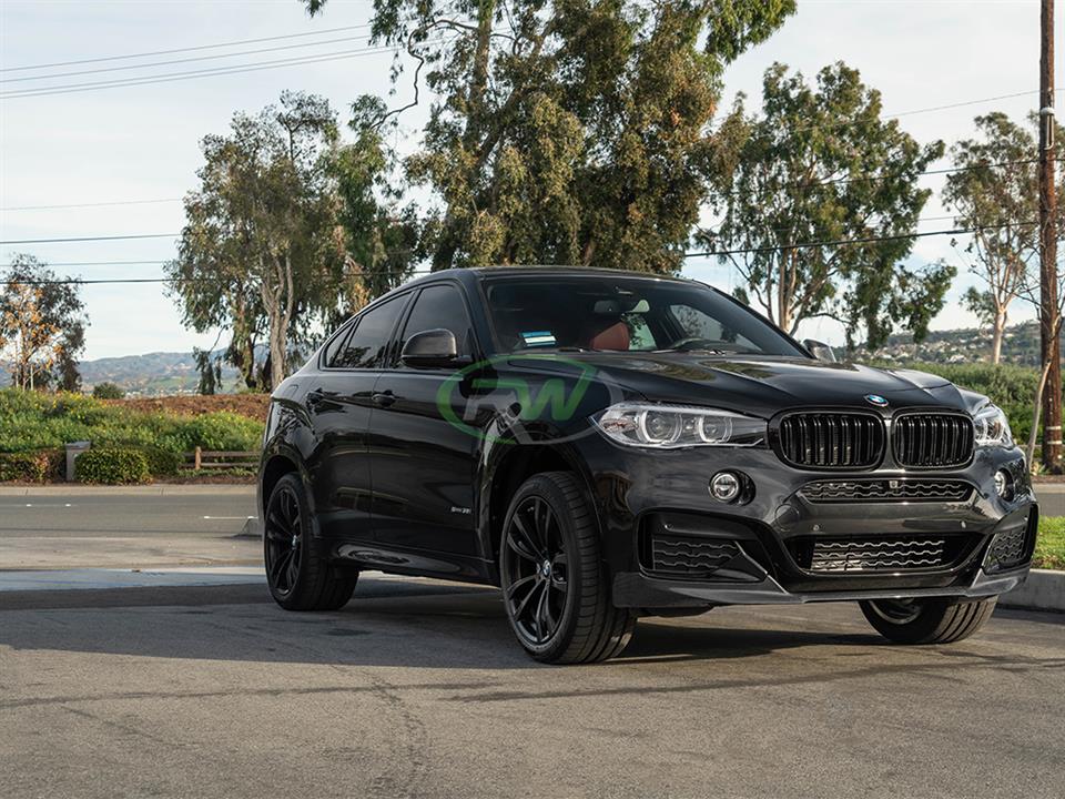 RW Carbon BMW F16 X6 M Sport Carbon Fiber Front Lip