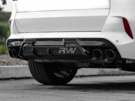 RW Carbon BMW F95 X5M F96 X6M DTM Carbon Fiber Diffuser