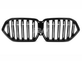RW Carbon BMW G06 X6 LCI Dual Slats Gloss Black Front Grille