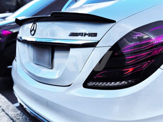 RW Carbon Mercedes W222 DTM Carbon Fiber Trunk Spoiler