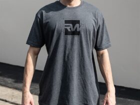 Brand: RW Carbon - Black Square Logo T-Shirt - Dark Grey