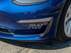 RW Carbon Tesla Model 3 Carbon Fiber Front Bumper Trims