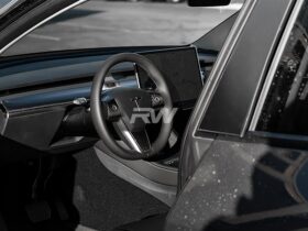Brand: Tesla Model 3 / Y Carbon Fiber Steering Wheel Trim