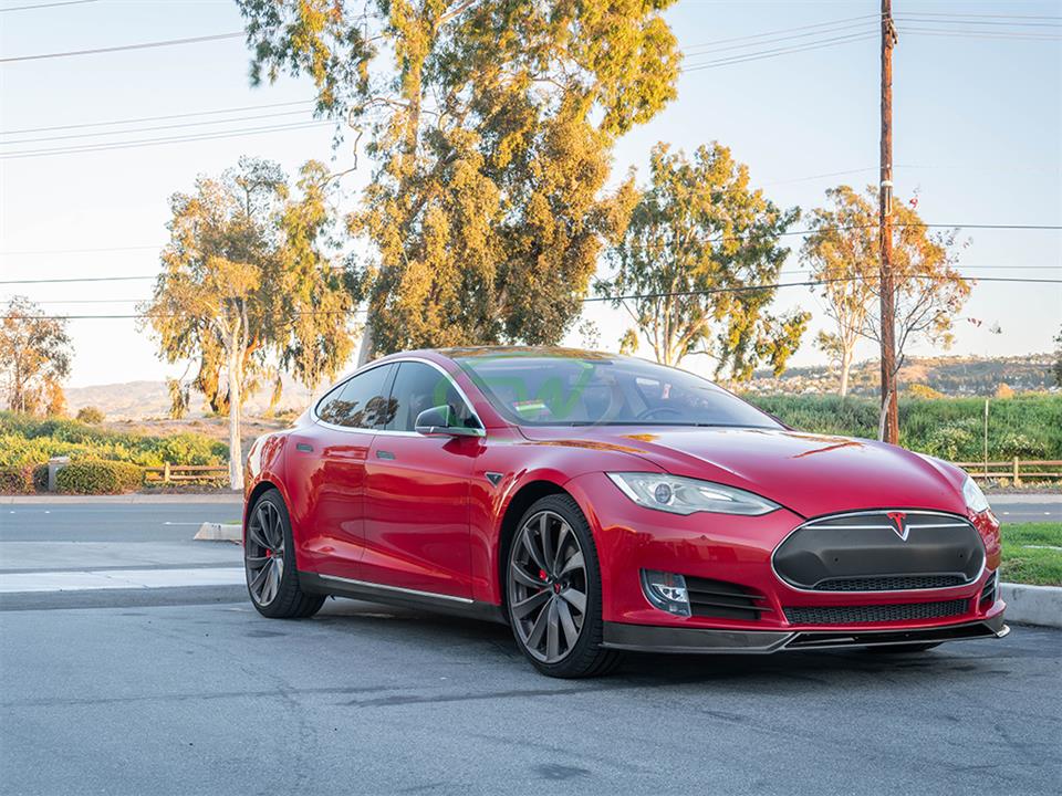 Brand: Tesla Model S Carbon Fiber Front Lip Spoiler