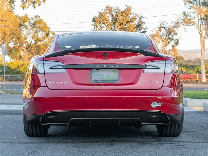 Brand: Tesla Model S Carbon Fiber Rear Diffuser
