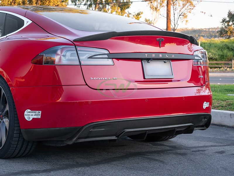 Brand: Tesla Model S Carbon Fiber Rear Diffuser