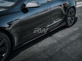 Brand: Tesla Model S / Plaid Carbon Fiber Side Skirt Extensions