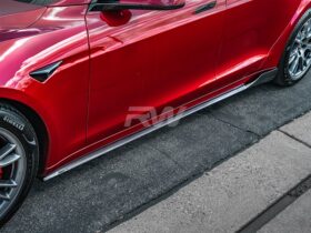 Brand: Tesla Model S / Plaid Carbon Fiber Side Skirt Extensions