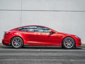 Brand: Tesla Model S / Plaid Carbon Fiber Side Skirt Extensions