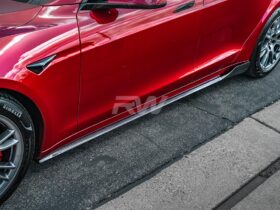 Brand: Tesla Model S / Plaid Carbon Fiber Side Skirt Extensions