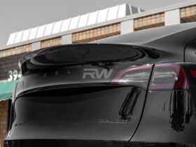 Brand: Tesla Model Y Carbon Fiber OE Style Trunk Spoiler