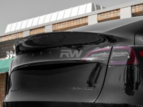 Brand: Tesla Model Y Carbon Fiber OE Style Trunk Spoiler