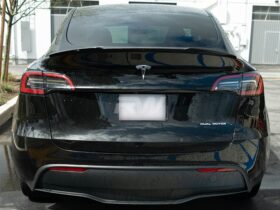 Brand: Tesla Model Y Carbon Fiber Trunk Spoiler
