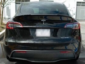 Brand: Tesla Model Y Carbon Fiber Trunk Spoiler