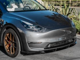 Brand: Tesla Model Y DTM Carbon Fiber Front Lip Spoiler