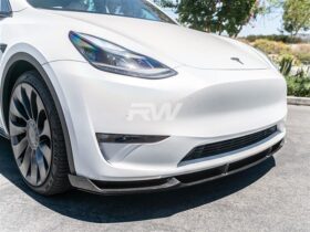 RW Carbon Tesla Model Y DTM Carbon Fiber Front Lip Spoiler
