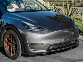 Brand: Tesla Model Y DTM Carbon Fiber Front Lip Spoiler