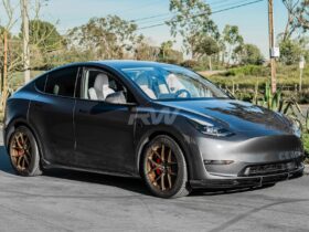 Brand: Tesla Model Y DTM Carbon Fiber Front Lip Spoiler