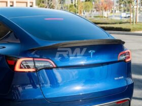 RW Carbon Tesla Model Y GTX Carbon Fiber Trunk Spoiler