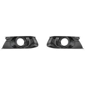 Mustang DRY CABON FIBER Front Bumper Fog Light Bezel Cover Pair