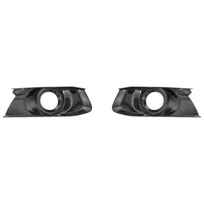 2015-17 Ford Mustang DRY CABON FIBER Front Bumper Fog Light Bezel Cover Pair