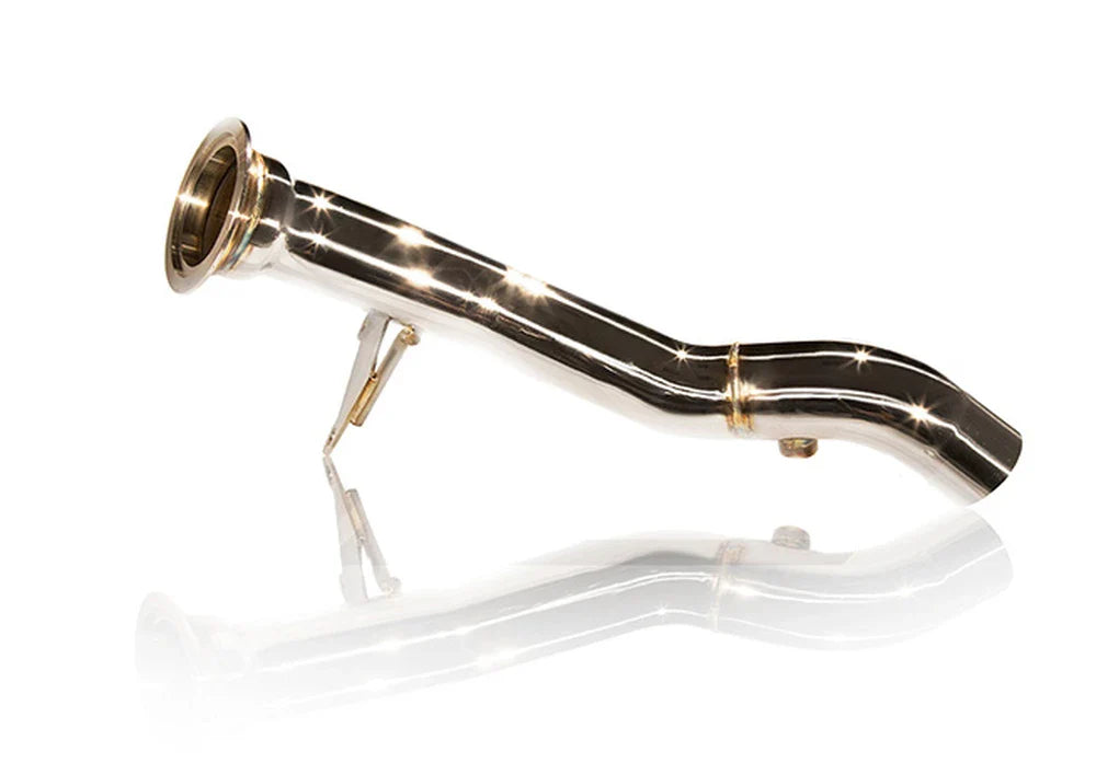 Fi EXHAUST 2014-2015 Ferrari 458 Italia / Speciale 458 Speciale/Speciale A Catless Downpipe With Ceramic Coating (Gold) - FF Performance