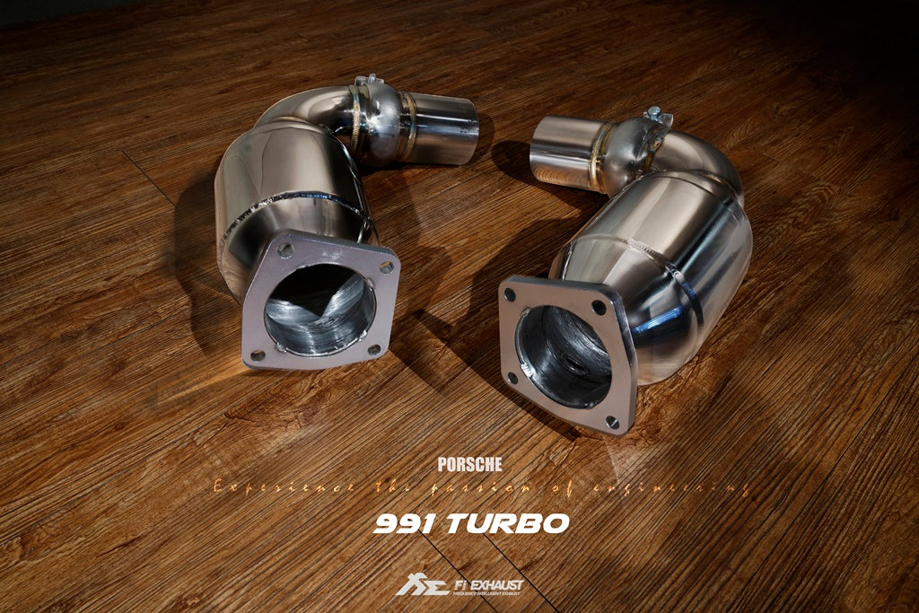 Fi EXHAUST 2014-2019 Porsche Carrera 991 991 Turbo / Turbo S (991.1 / 991.2) Sport 200Cell Downpipe