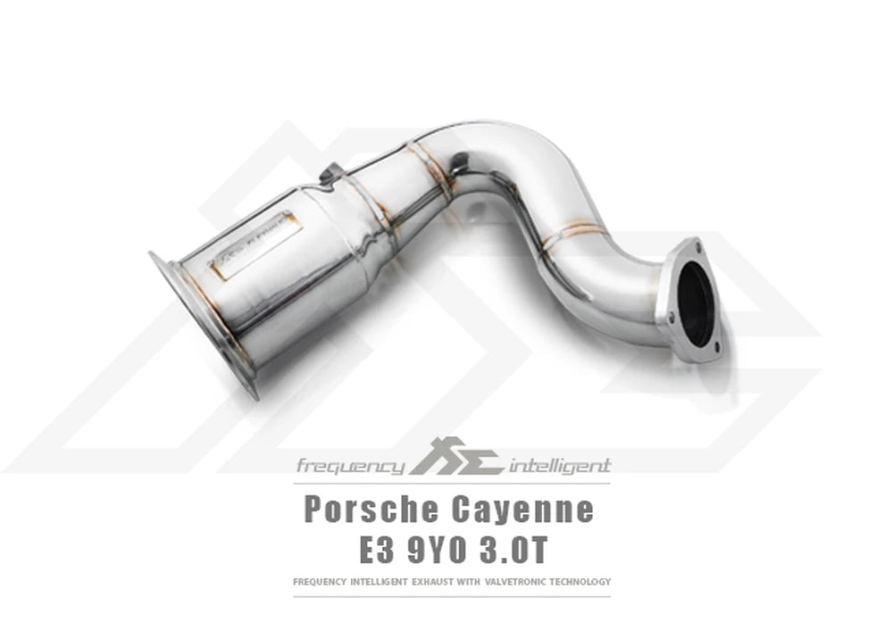 Fi EXHAUST 2019-2025 Porsche Macan/Cayenne 9YA.1 / 9YA.2 Cayenne 3.0T Catless Downpipe With Ceramic Coating (Gold)