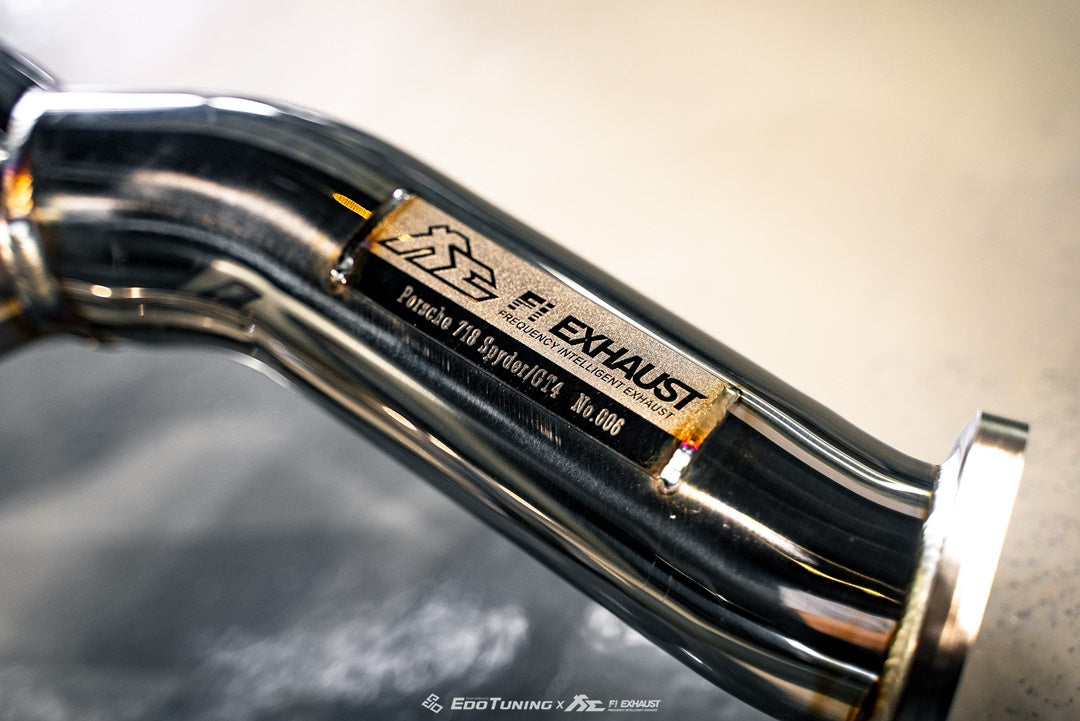 Fi EXHAUST 2020-2025 Porsche 718 GT4 RS 2022+ Catless Downpipe / Over Axle Pipe