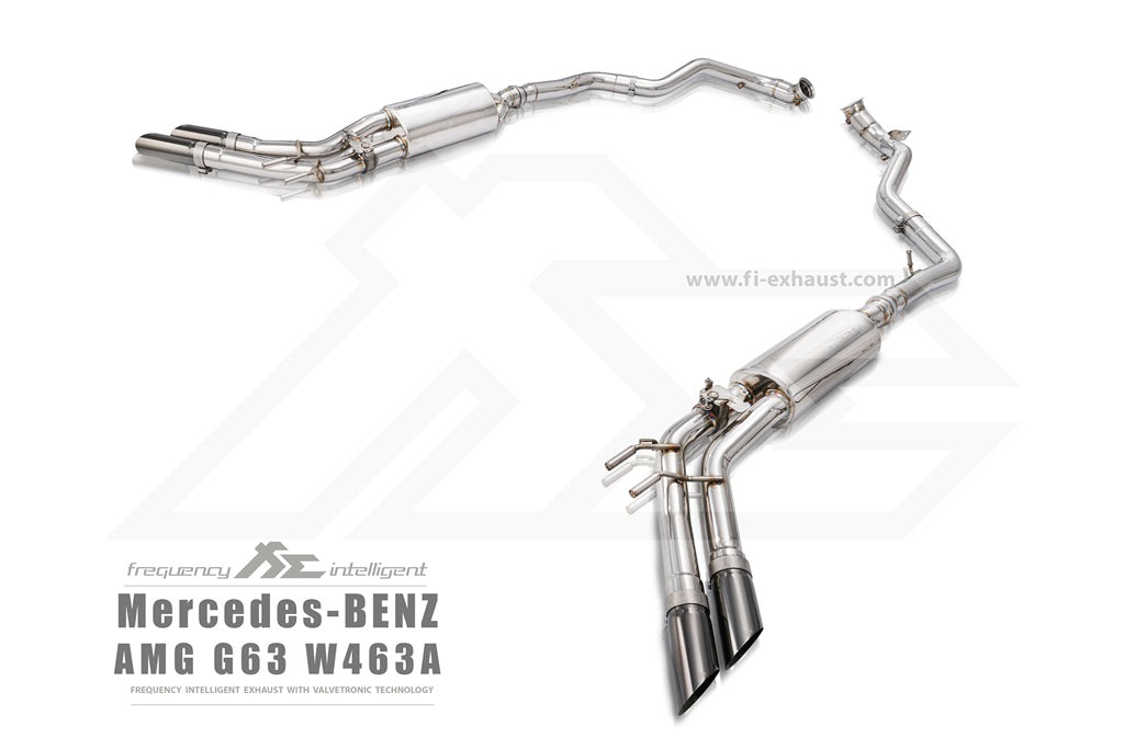FI Exhaust Mercedes-Benz W463a AMG G63 4.0TT M177 Quad Tips 2018+ Valvetron