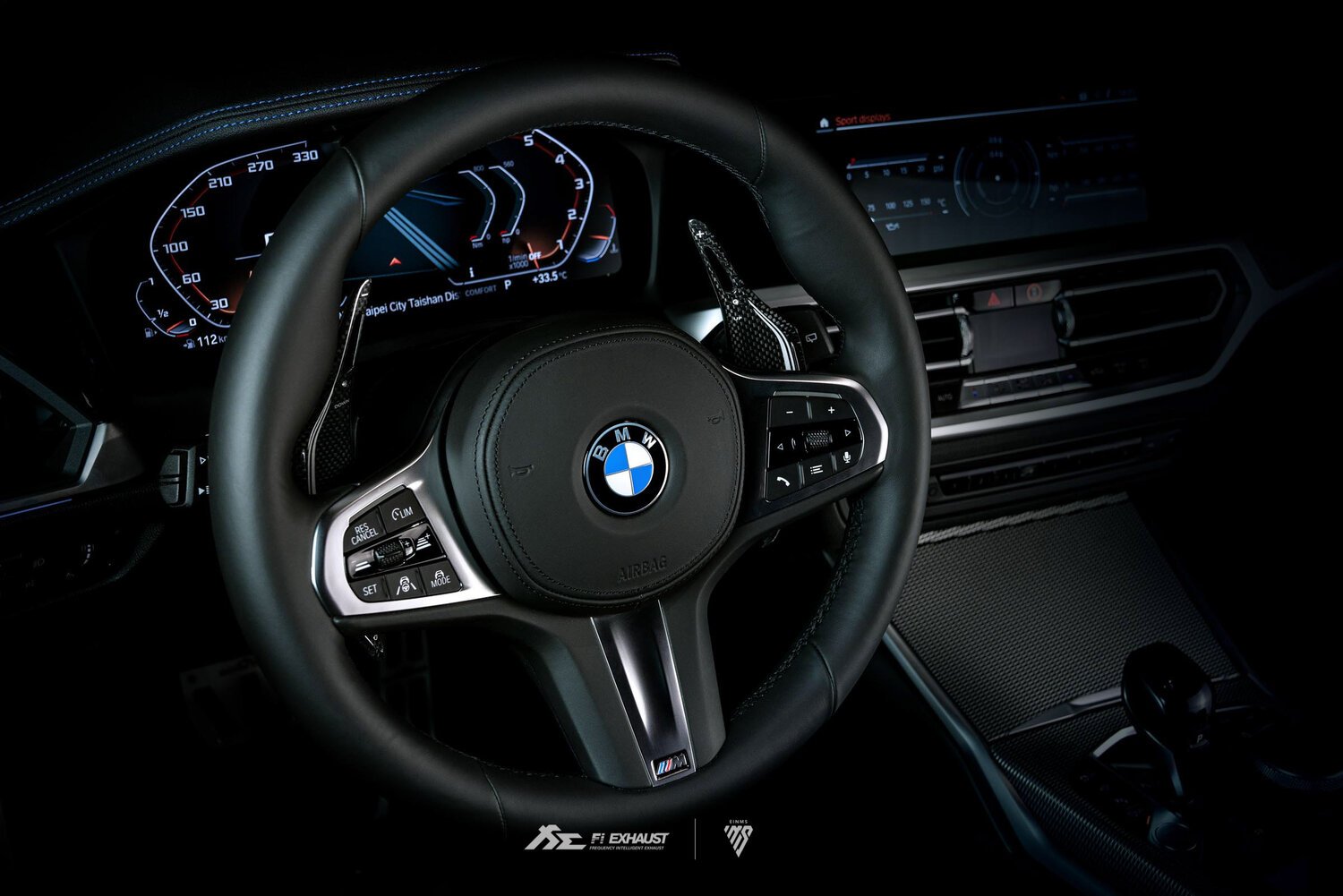 Fi LIFESTYLE USD BMW G Series 1K Carbon Fiber Sporty Silver Paddle Shifter