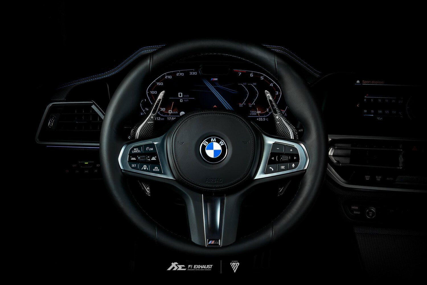 Fi LIFESTYLE USD BMW G Series 1K Carbon Fiber Sporty Silver Paddle Shifter